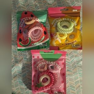 Scented Spiral Hair Elastics Set